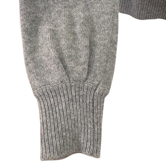 Burberry Prorsum Cashmere Long Sleeve Crewneck Pleated Sweater Gray Sz M - Picture 5 of 6